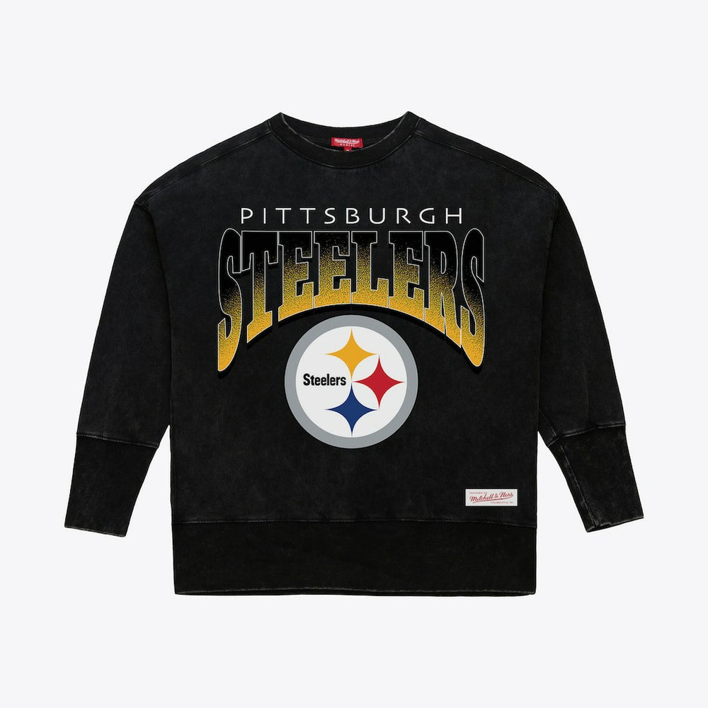 Women's Delineate Mineral Wash Crewneck Sweatshirt - Pittsburgh Steelers