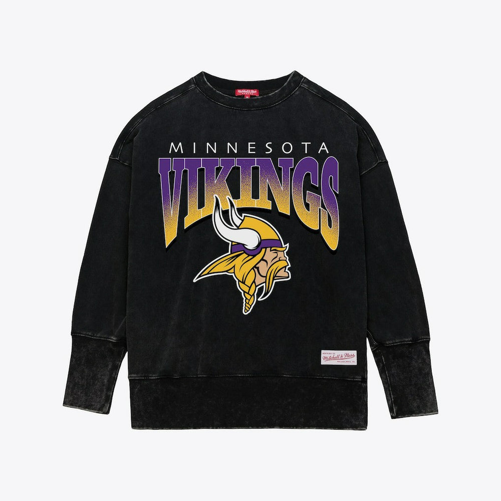 Women's Delineate Mineral Wash Crewneck Sweatshirt - Minnesota Vikings