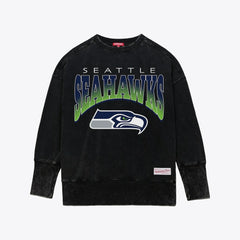 Women's Delineate Mineral Wash Crewneck Sweatshirt - Seattle Seahawks