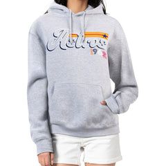 MLB Houston Astros Starter Women's Groovy Script Team Fleece Pullover Hoodie