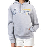 MLB Milwaukee Brewers Starter Women's Groovy Script Team Fleece Pullover Hoodie