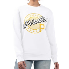 MLB Pittsburgh Pirates G-III 4Her by Carl Banks Women's Pinstripe Circle Team Fleece Pullover Sweatshirt