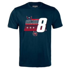 NHL Navy Alexander Ovechkin Washington Capitals Levelwear NHL All-Time Leading Goal Scorer Milestone Stripes Name & Number Richmond T-Shirt
