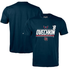 NHL Navy Alexander Ovechkin Washington Capitals Levelwear NHL All-Time Leading Goal Scorer Milestone Name & Number Richmond T-Shirt