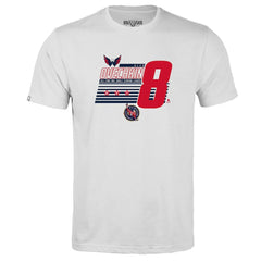 NHL White Alexander Ovechkin Washington Capitals Levelwear Youth NHL All-Time Leading Goal Scorer Milestone Stripes Name & Number Little Richmond T-Shirt