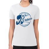 MLB Atlanta Braves G-III 4Her by Carl Banks Women's Super-Slim Fit Lightweight Distressed Baseball Team T-Shirt