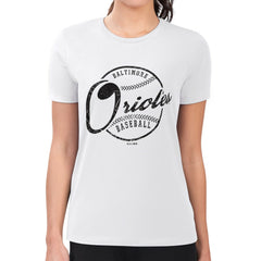 MLB Baltimore Orioles G-III 4Her by Carl Banks Women's Super-Slim Fit Lightweight Distressed Baseball Team T-Shirt