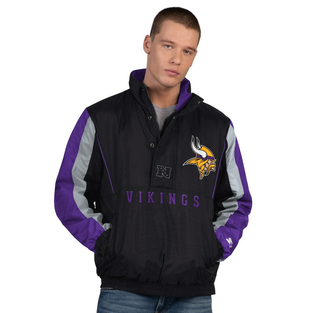 Starter Thursday Night Gridiron Half-Zip Jacket - Minnesota Vikings