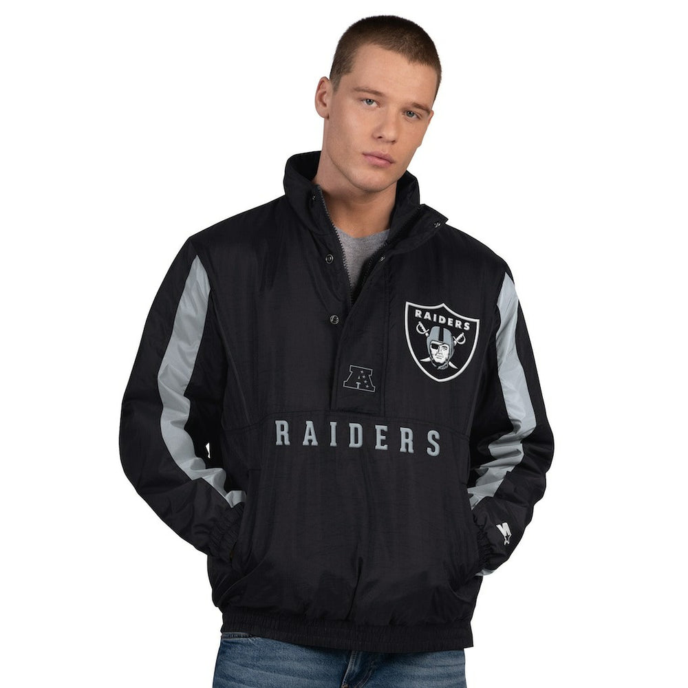 Starter Thursday Night Gridiron Half-Zip Jacket - Las Vegas Raiders