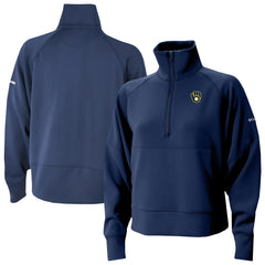 MLB Milwaukee Brewers Columbia Women's Wickhams Hills Raglan Omni-Wick Quarter-Zip Pullover