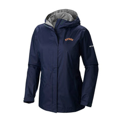 MLB Houston Astros Columbia Women's Arcadia II Omni-Tech Full-Zip Hoodie Rain Jacket