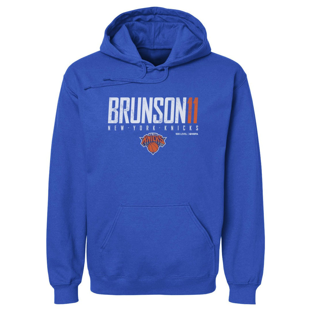 NBA Jalen Brunson New York Knicks 500 Level Elite Pullover Hoodie