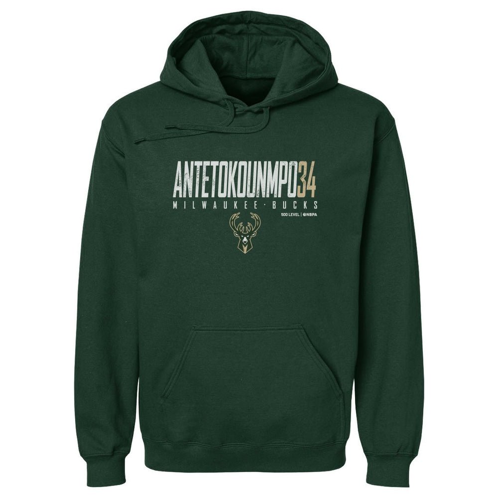 NBA Giannis Antetokounmpo Milwaukee Bucks 500 Level Elite Pullover Hoodie