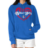 MLB Toronto Blue Jays G-III 4Her by Carl Banks Women's Double Heart Fleece Pullover Hoodie