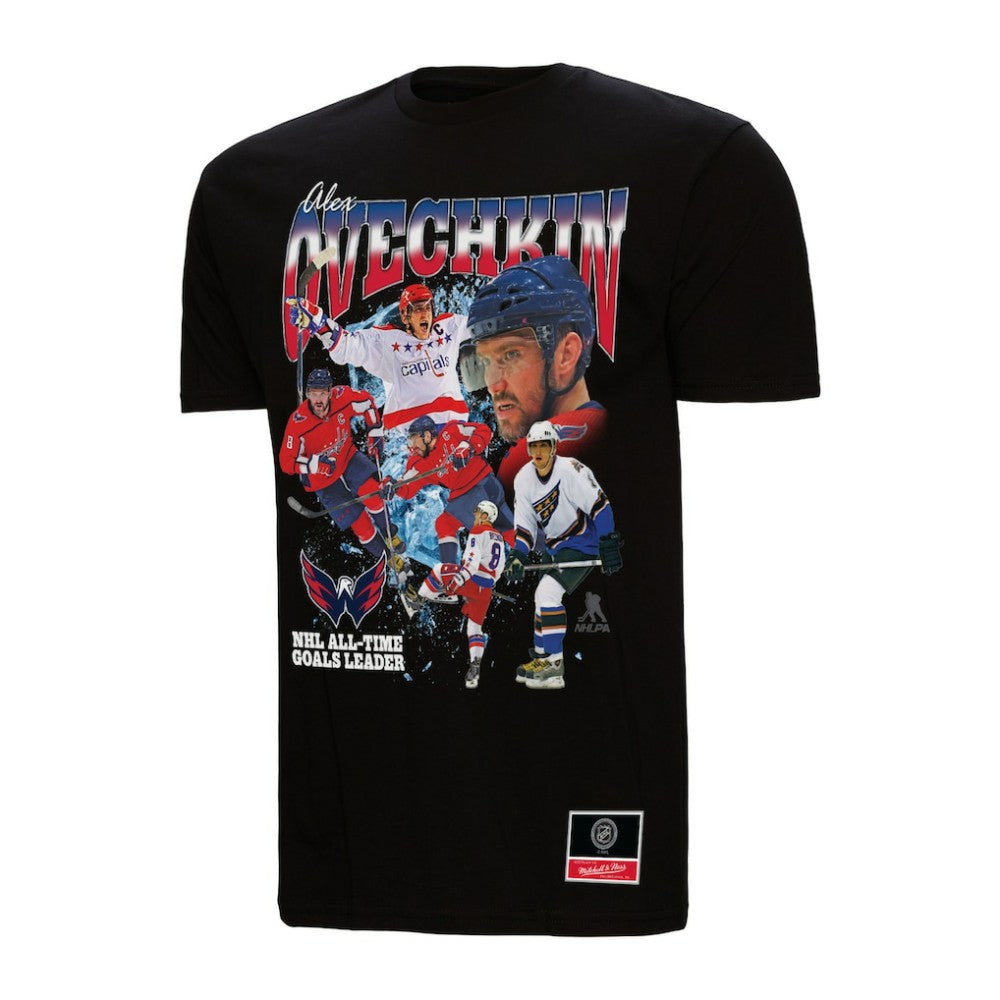 NHL Black Alexander Ovechkin Washington Capitals Mitchell & Ness NHL All-Time Leading Goal Scorer Graphic T-Shirt