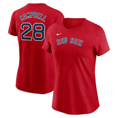 MLB Kristian Campbell Boston Red Sox Nike Women's Cooperstown Collection Fuse Name & Number T-Shirt