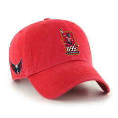 NHL Red Alexander Ovechkin Washington Capitals '47 895 Most Goals of All Time Clean Up Adjustable Hat
