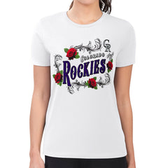 MLB Colorado Rockies G-III 4Her by Carl Banks Women's Super-Slim Fit Lightweight Retro Roses T-Shirt