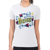 MLB Seattle Mariners G-III 4Her by Carl Banks Women's Super-Slim Fit Lightweight Retro Roses T-Shirt