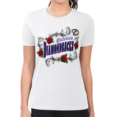 MLB Arizona Diamondbacks G-III 4Her by Carl Banks Women's Super-Slim Fit Lightweight Retro Roses T-Shirt