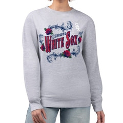 MLB Chicago White Sox G-III 4Her by Carl Banks Women's Retro Roses Fleece Pullover Sweatshirt