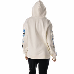 The Wild Collective Unisex Stacked Graphic Sleeve Fleece Hoodie - Detroit Lions