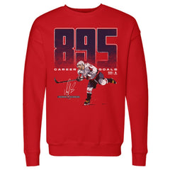 NHL Red Alexander Ovechkin Washington Capitals 500 Level NHL All-Time Leading Goal Scorer Bold Pullover Sweatshirt