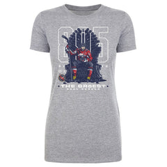 NHL Heather Gray Alexander Ovechkin Washington Capitals 500 Level Women's NHL All-Time Leading Goal Scorer Throne T-Shirt