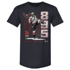 NHL Navy Alexander Ovechkin Washington Capitals 500 Level NHL All-Time Leading Goal Scorer Tri-Blend Vertical T-Shirt