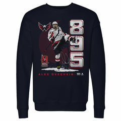 NHL Navy Alexander Ovechkin Washington Capitals 500 Level NHL All-Time Leading Goal Scorer Vertical Pullover Sweatshirt