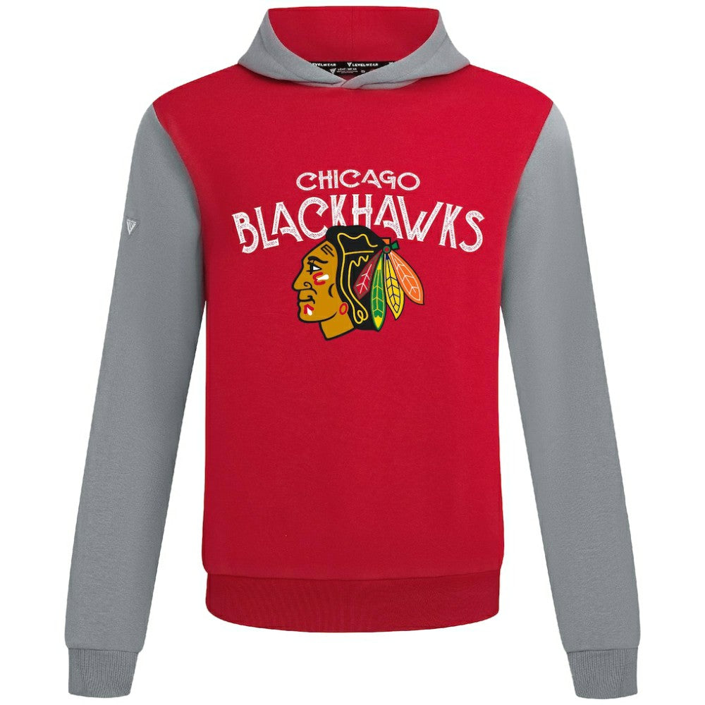 NHL Red/Gray Chicago Blackhawks Levelwear Ultimate Mission Pullover Hoodie