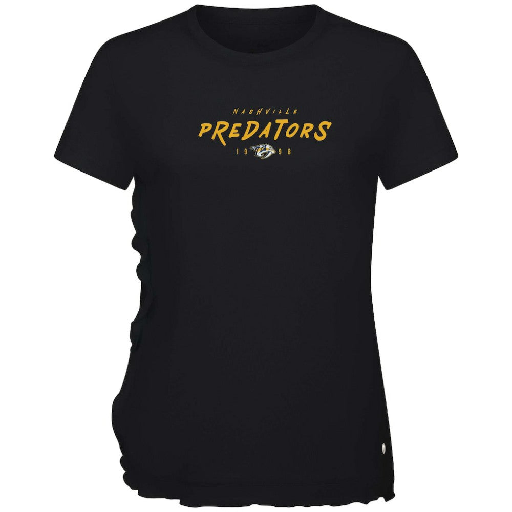 NHL Black Nashville Predators Levelwear Women's Airflow Scratched T-Shirt