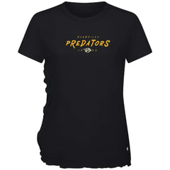 NHL Black Nashville Predators Levelwear Women's Airflow Scratched T-Shirt