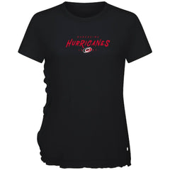 NHL Black Carolina Hurricanes Levelwear Women's Airflow Scratched T-Shirt
