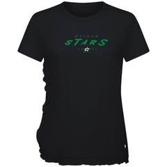 NHL Black Dallas Stars Levelwear Women's Airflow Scratched T-Shirt