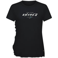 NHL Black San Jose Sharks Levelwear Women's Airflow Scratched T-Shirt