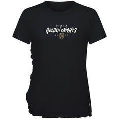 NHL Black Vegas Golden Knights Levelwear Women's Airflow Scratched T-Shirt
