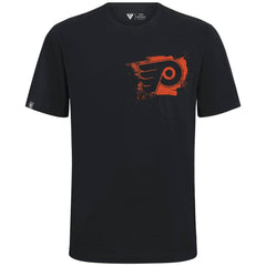 NHL Black Philadelphia Flyers Levelwear Focal Blasted T-Shirt