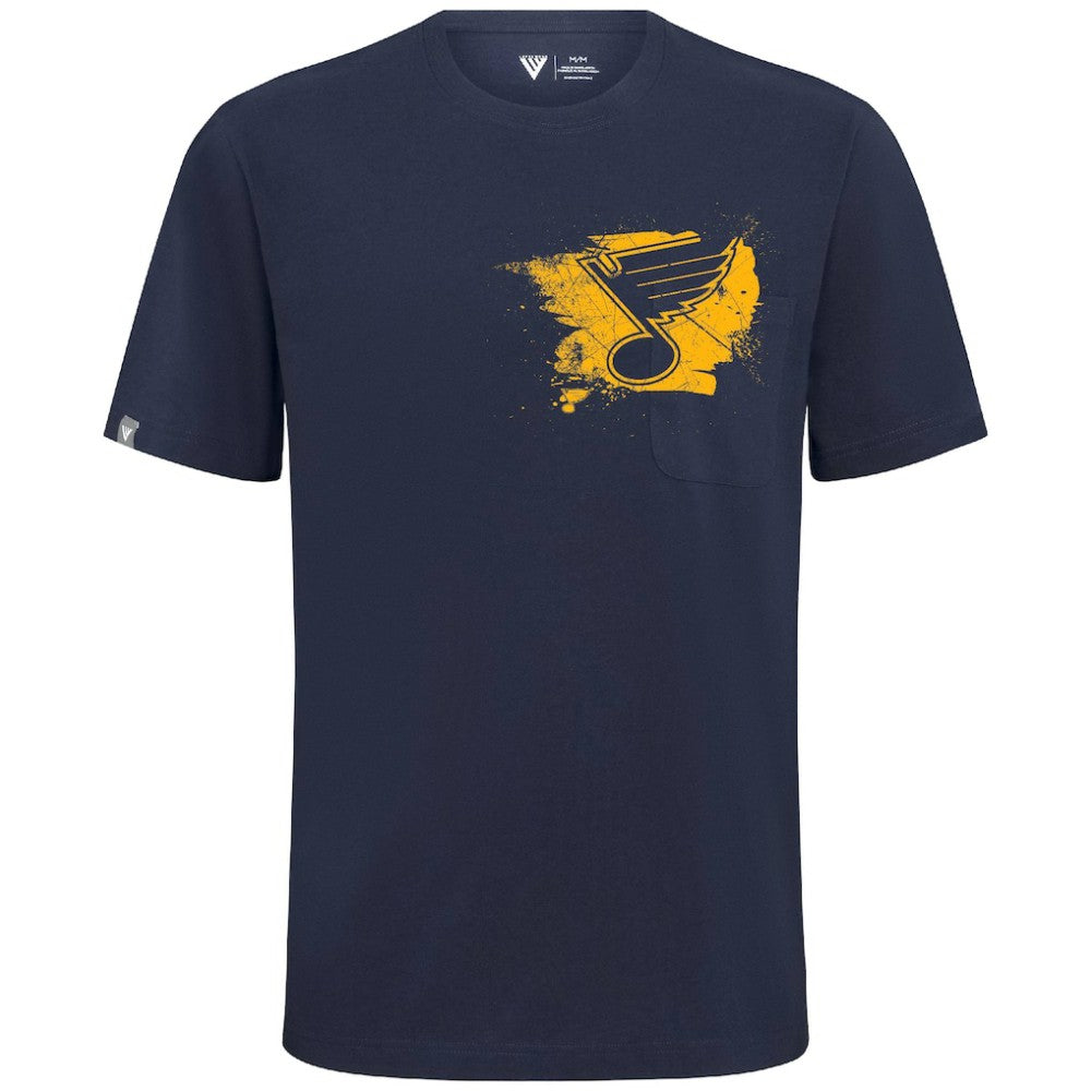 NHL Navy St. Louis Blues Levelwear Focal Blasted T-Shirt
