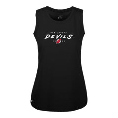 NHL Black New Jersey Devils Levelwear Women's Macy Scratched Tank Top