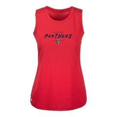 NHL Red Florida Panthers Levelwear Women's Macy Scratched Tank Top