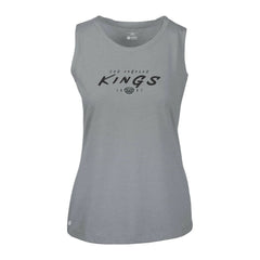 NHL Gray Los Angeles Kings Levelwear Women's Macy Scratched Tank Top