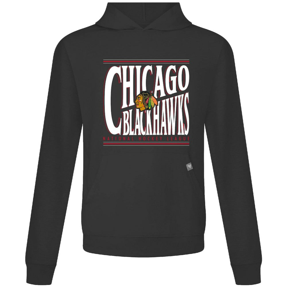 NHL Black Chicago Blackhawks Levelwear Relay Powerhouse Pullover Hoodie
