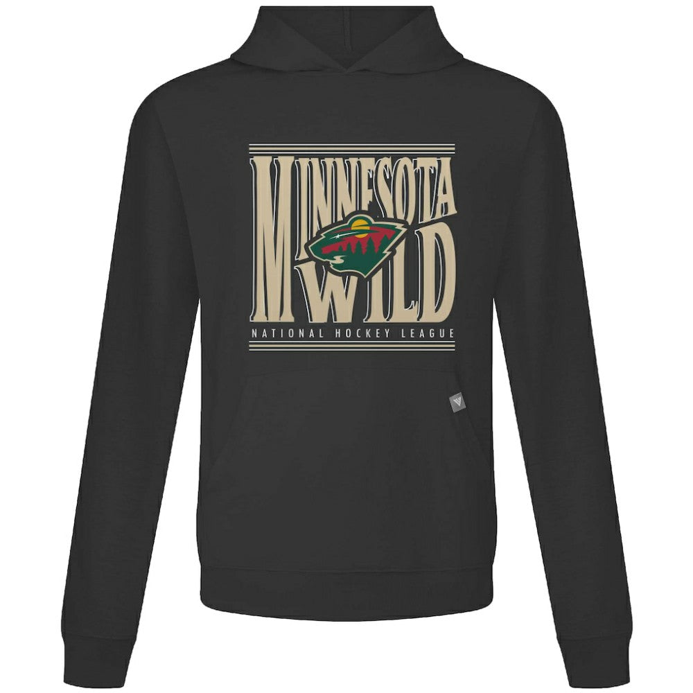 NHL Black Minnesota Wild Levelwear Relay Powerhouse Pullover Hoodie