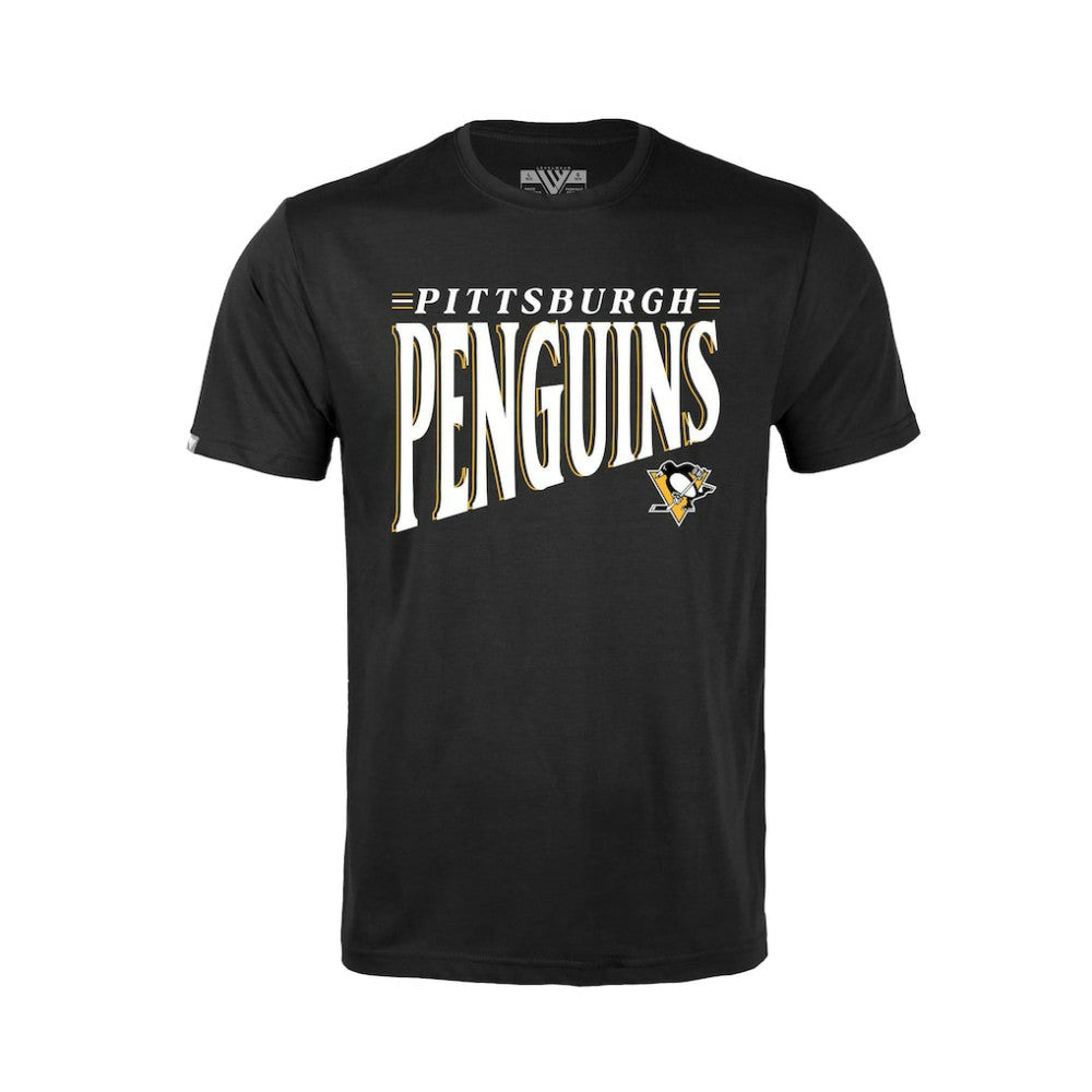 NHL Black Pittsburgh Penguins Levelwear Youth Little Richmond Tally T-Shirt