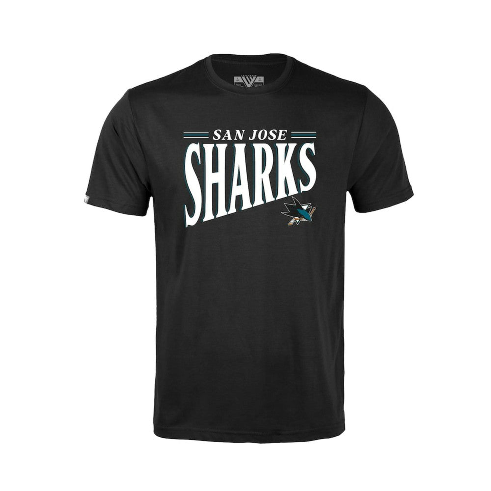 NHL Black San Jose Sharks Levelwear Youth Little Richmond Tally T-Shirt
