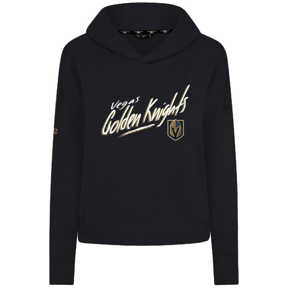 NHL Black Vegas Golden Knights Levelwear Women's Sweet Sizzle Tri-Blend Cropped Pullover Hoodie