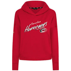 NHL Red Carolina Hurricanes Levelwear Women's Sweet Sizzle Tri-Blend Cropped Pullover Hoodie