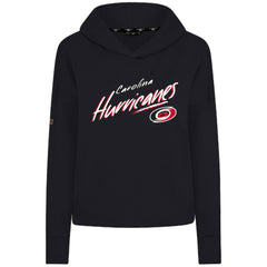 NHL Black Carolina Hurricanes Levelwear Women's Sweet Sizzle Tri-Blend Cropped Pullover Hoodie