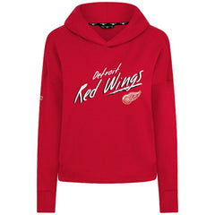 NHL Red Detroit Red Wings Levelwear Women's Sweet Sizzle Tri-Blend Cropped Pullover Hoodie